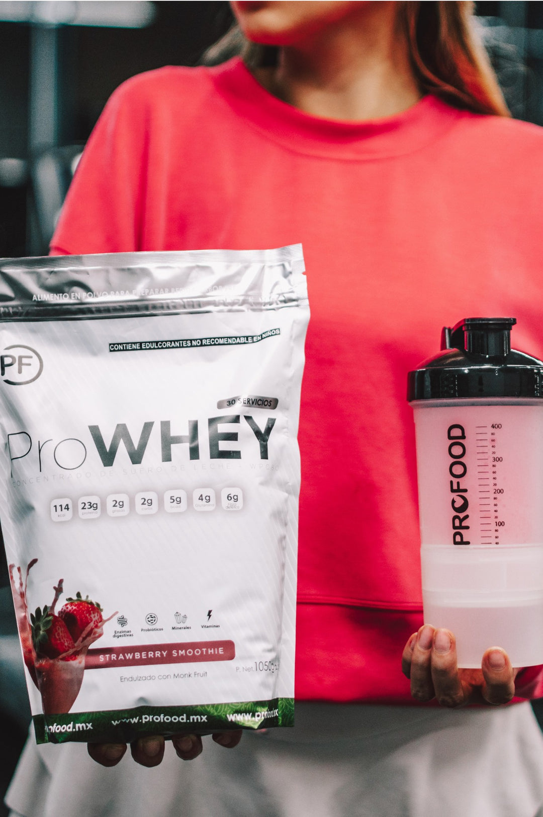 ProWHEY WPC80: Proteína Concentrada de Suero Fresa, 1050 g
