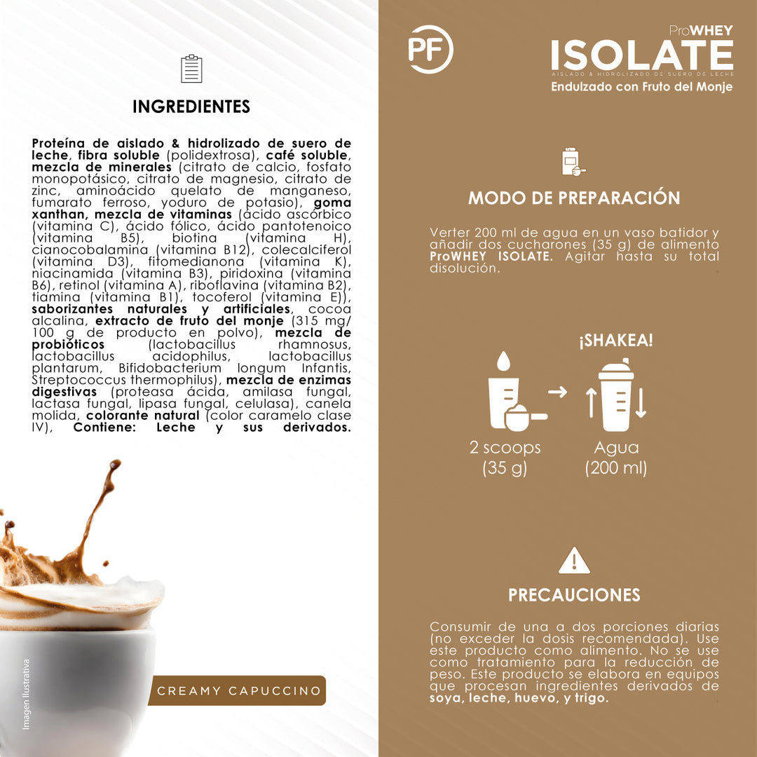 ProWHEY Proteína Isolate Capuccino