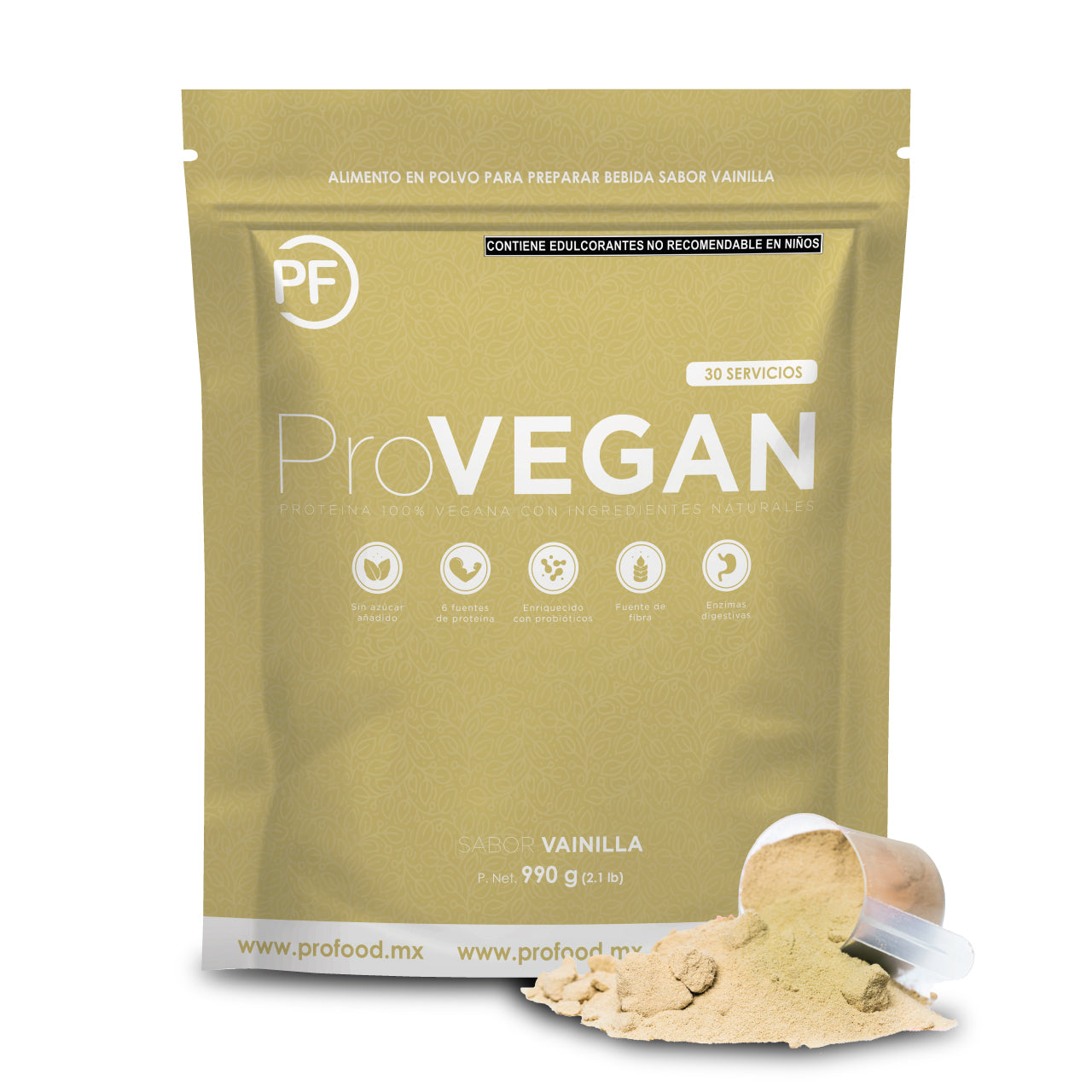ProVEGAN: Proteína Vegana Premium Vainilla, 1050 g