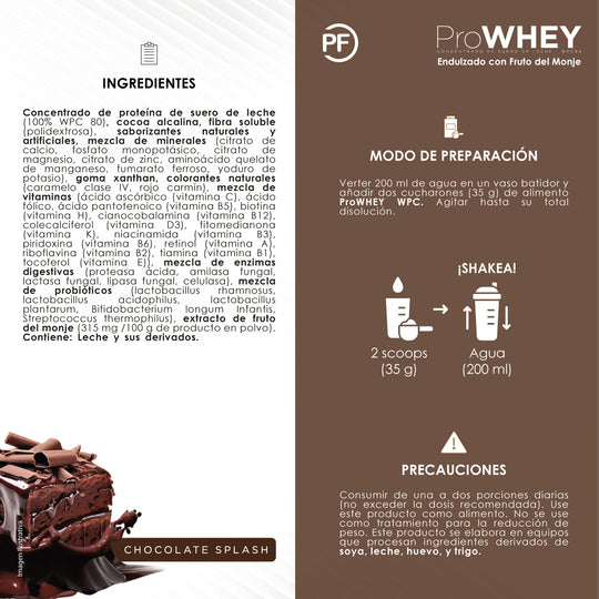ProWHEY WPC80: Proteína Concentrada de Suero Chocolate, 1050 g