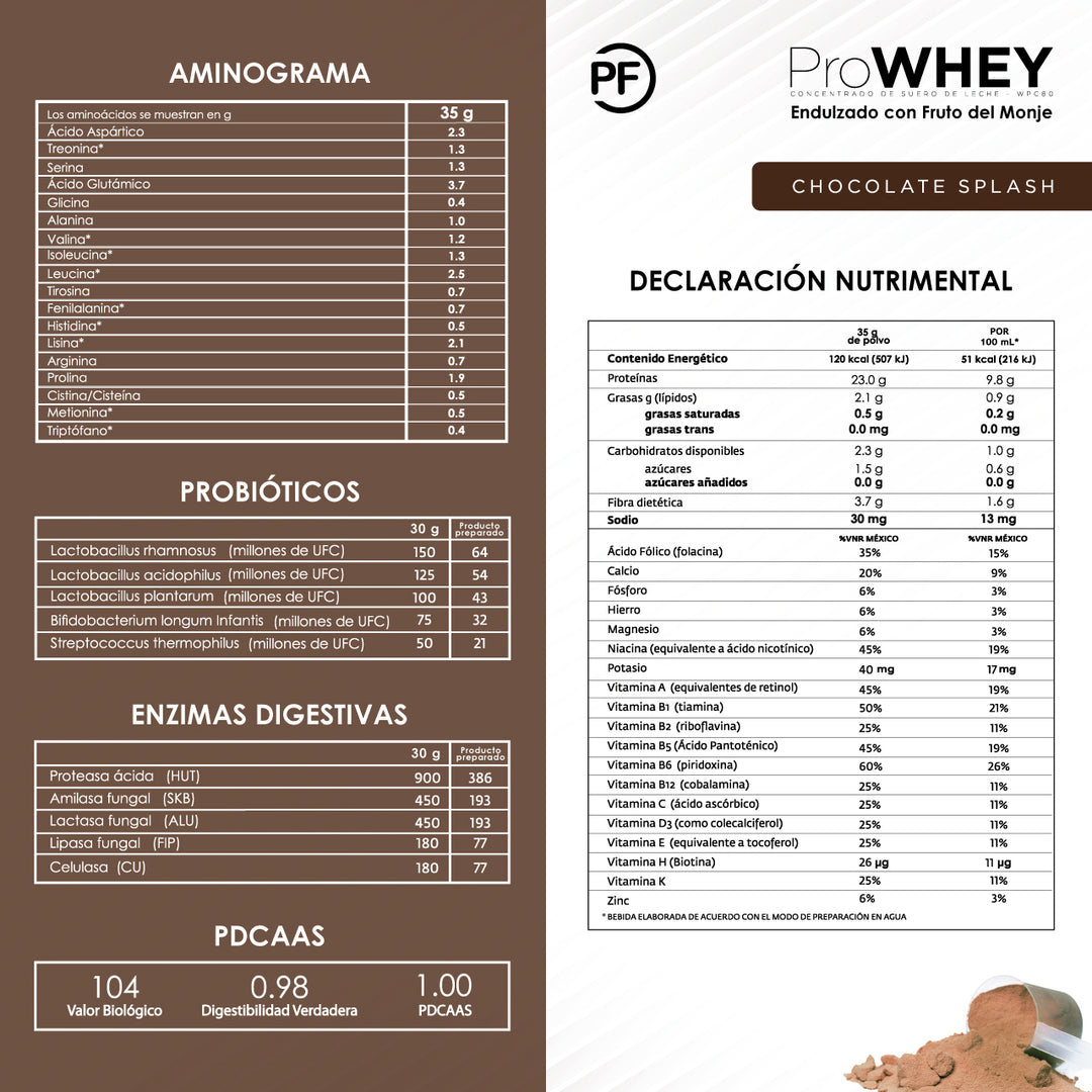 ProWHEY WPC80: Proteína Concentrada de Suero Chocolate, 1050 g